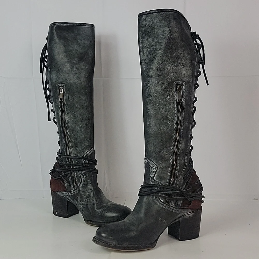 Freebird By Steven Coal Tall Lace-up Women's Boots - Picture 4 of 12
